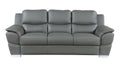 Genuine Leather Sofa Gray Foam Leather