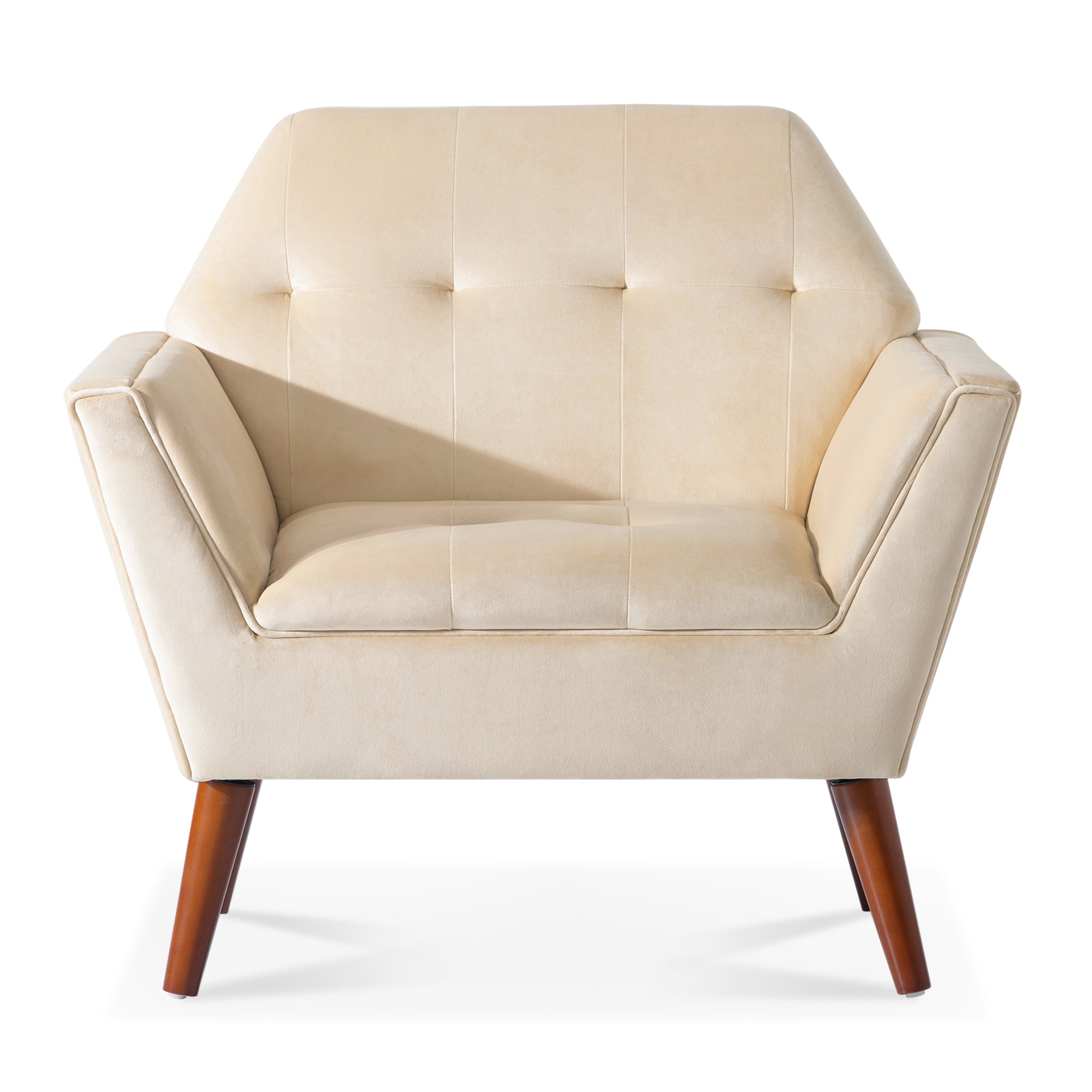 32" Wide Tufted Armchair beige-fabric-polyester