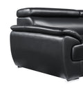 Genuine Leather Chair Black Foam Leather