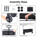 YSSOA Heavy Duty Folding Portable Hand Cart with black-aluminium alloy