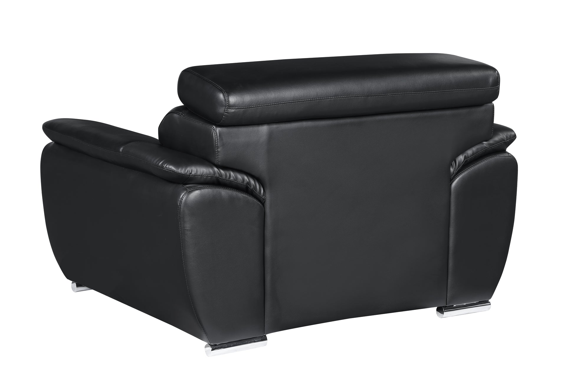 Genuine Leather Chair Black Foam Leather