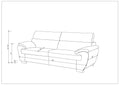 Genuine Leather Sofa White Foam Leather