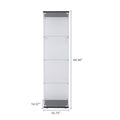 Lighted 4 Shelves Glass Cabinet Glass Display