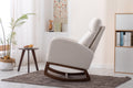 Living room Comfortable rocking chair living room beige-polyester