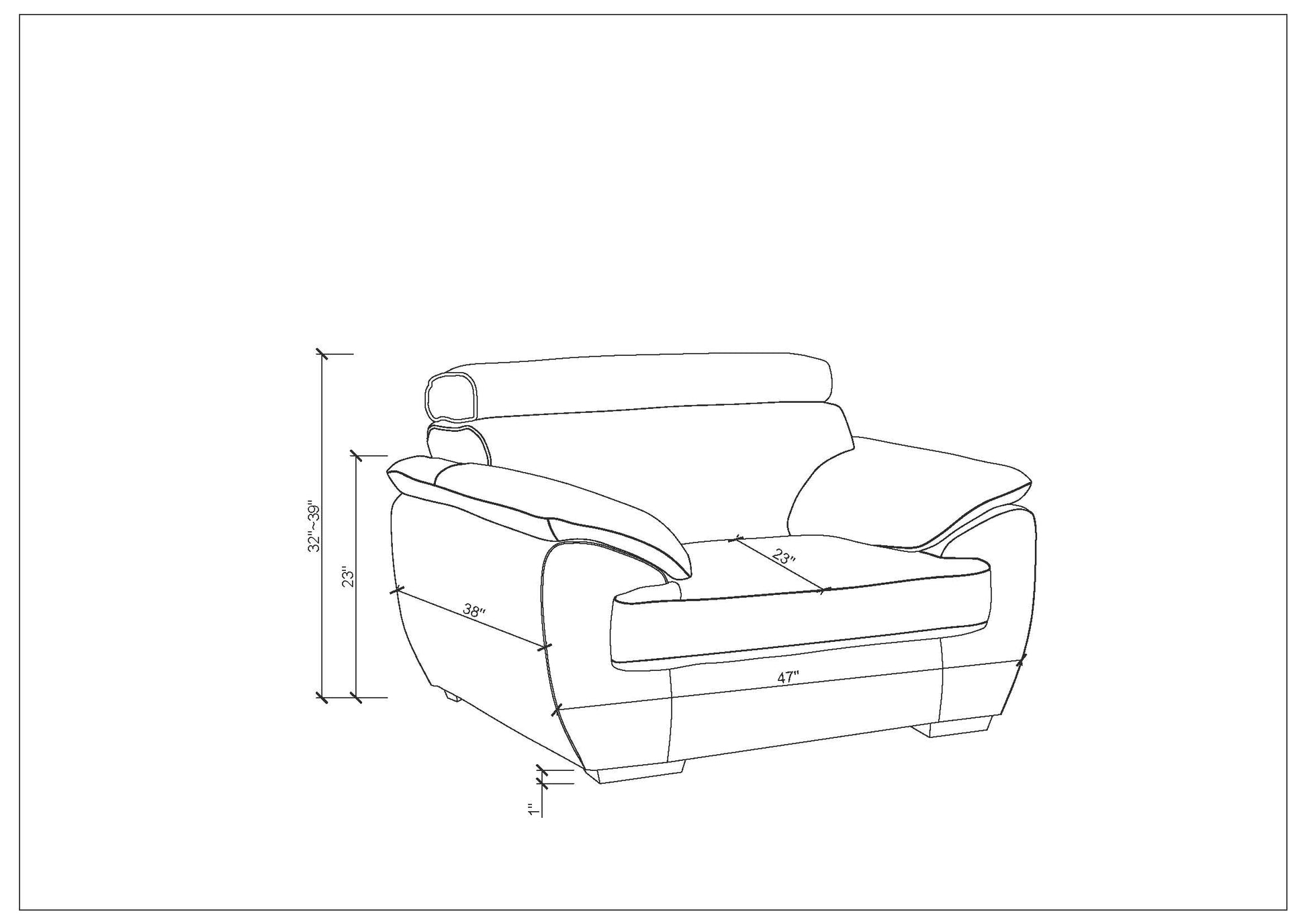 Genuine Leather Chair Gray Foam Leather