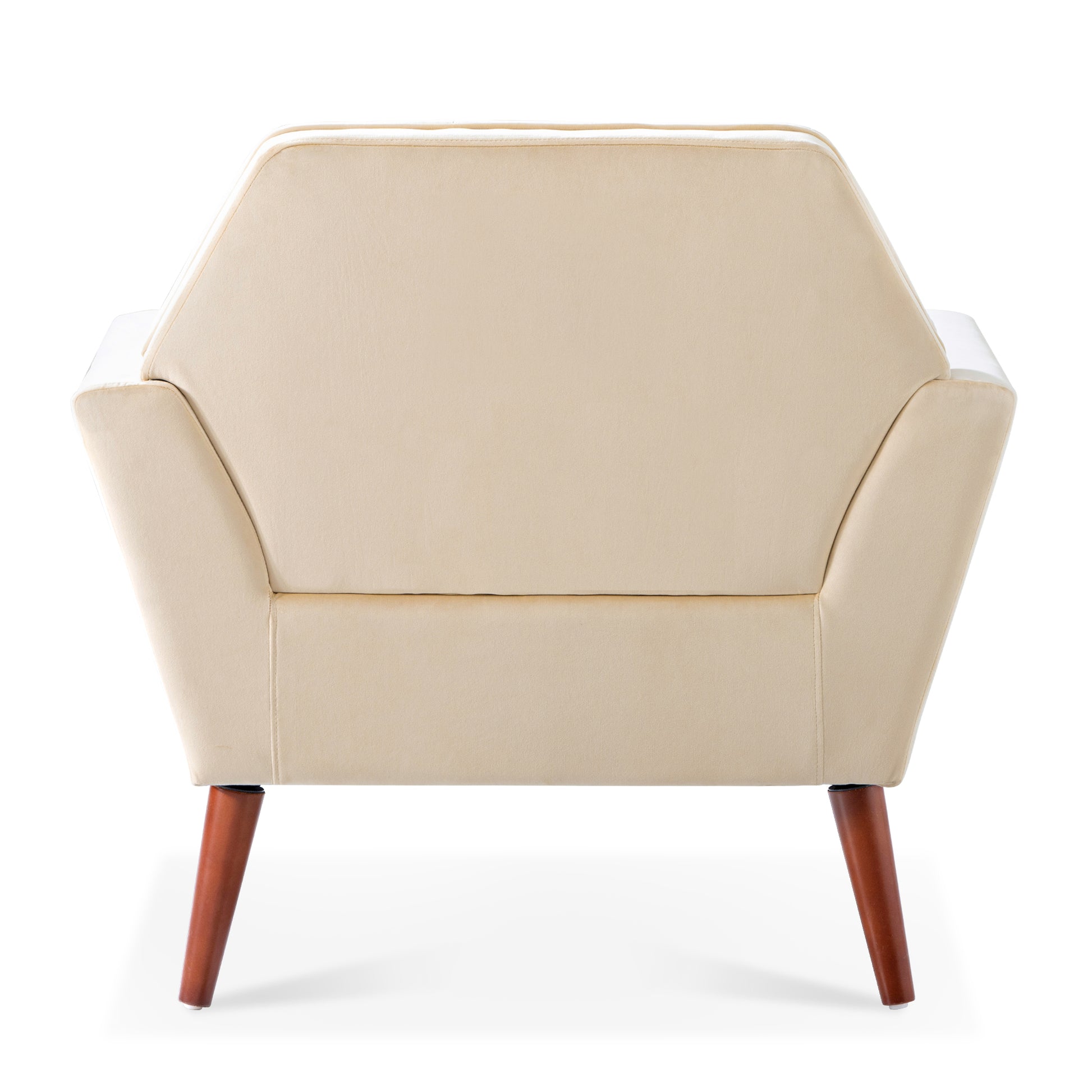 32" Wide Tufted Armchair Beige Fabric Polyester