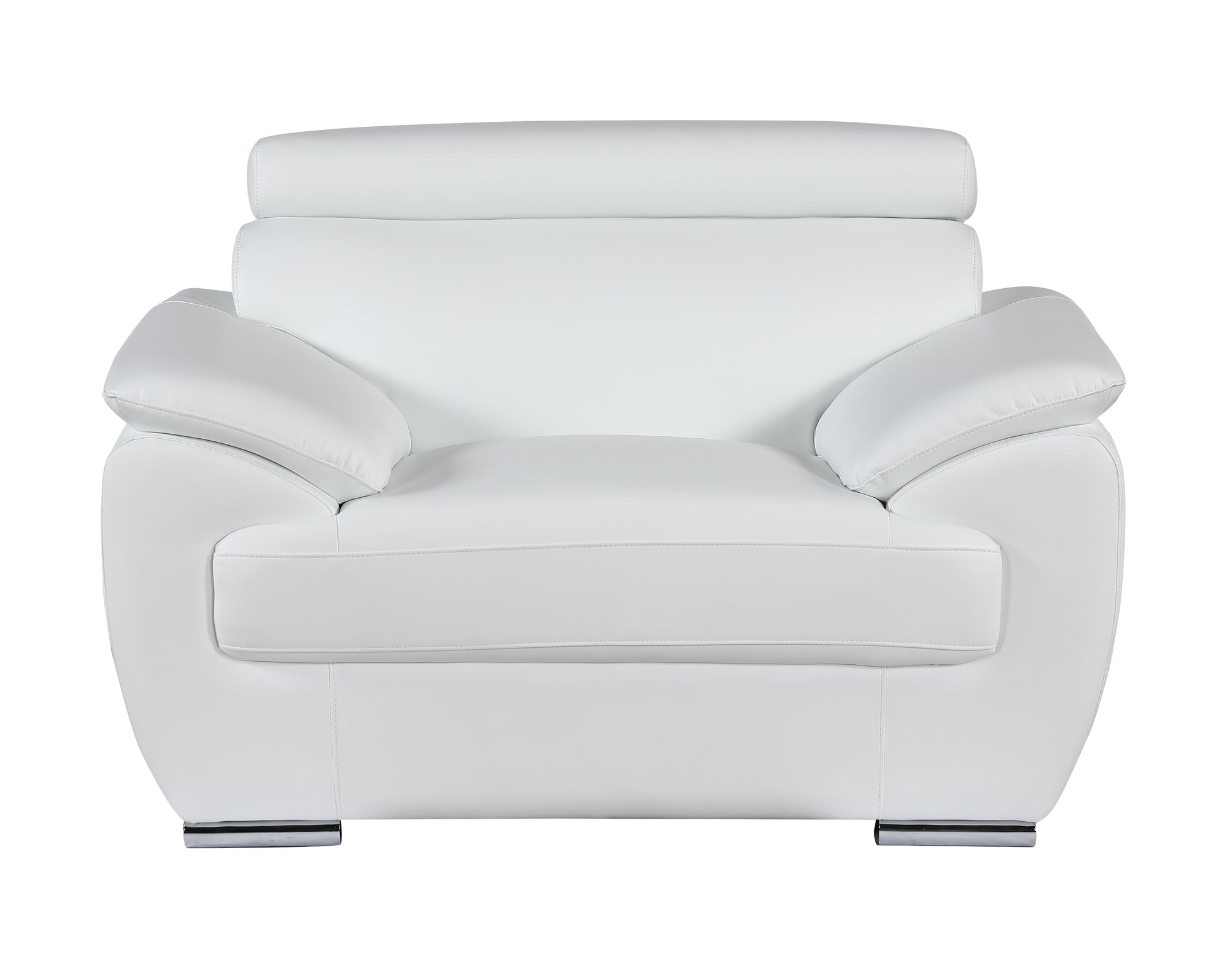 Genuine Leather Chair White Foam Leather