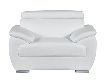Genuine Leather Chair White Foam Leather