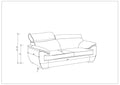 Genuine Leather Loveseat White Foam Leather