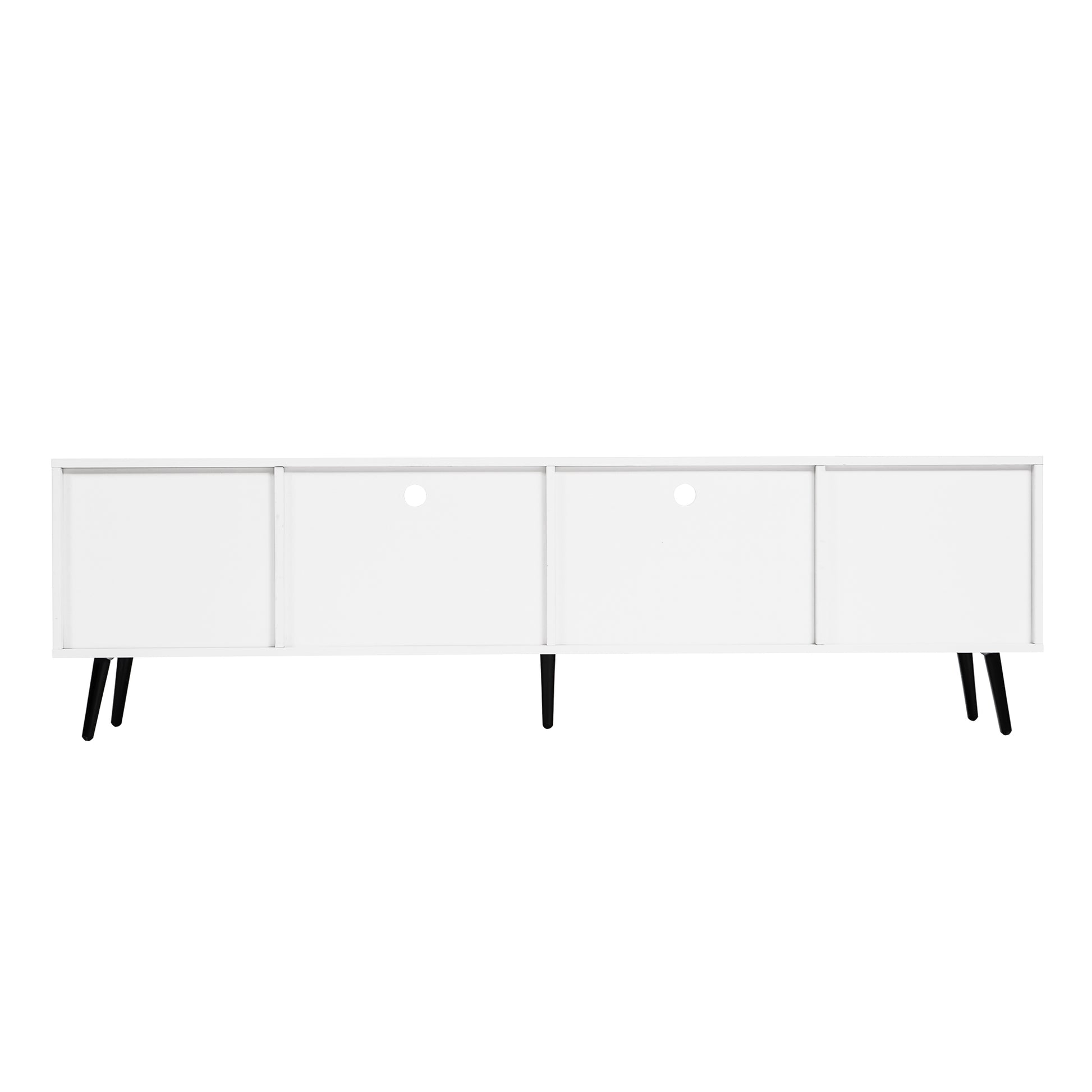 Modern White Tv Stand, 16 Colors Led Tv Stand W Remote Control Lights White Mdf