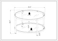 W82153572 Contemporary Acrylic Coffee Table, 32.3'' Round Tempered Glass Coffee Table, Chrome Silver Coffee Table For Living Room Chrome Glass Iron