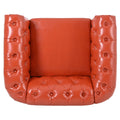 1 Seater Sofa For Living Room Orange Pu