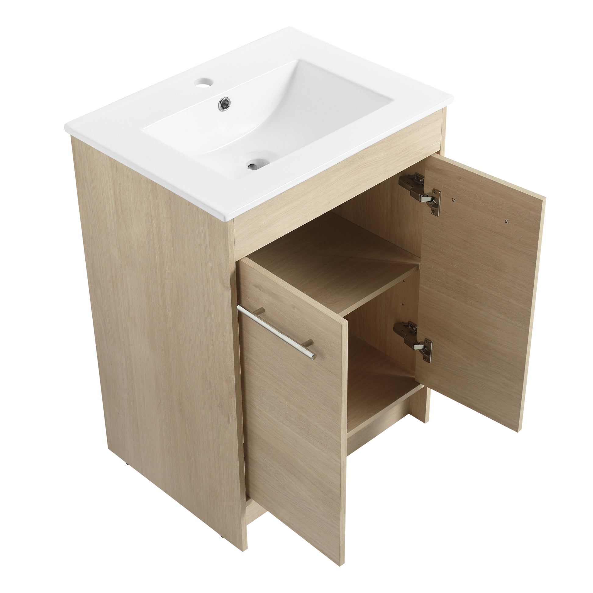 24 Inch Bathroom Cabinet With Sink,Soft Close