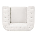 1 Seater Sofa For Living Room White Polyester