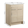 24 Inch Bathroom Cabinet With Sink,Soft Close