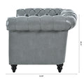 1 Seater Sofa For Living Room Gray Pu