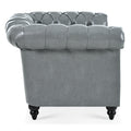 1 Seater Sofa For Living Room Gray Pu