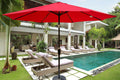 Outdoor Patio Umbrella 10Ft 3M Without Flap ,8Pcs Ribs,With Tilt ,With Crank,Without Base, Red,Pole Size 38Mm 1.49Inch Red Steel