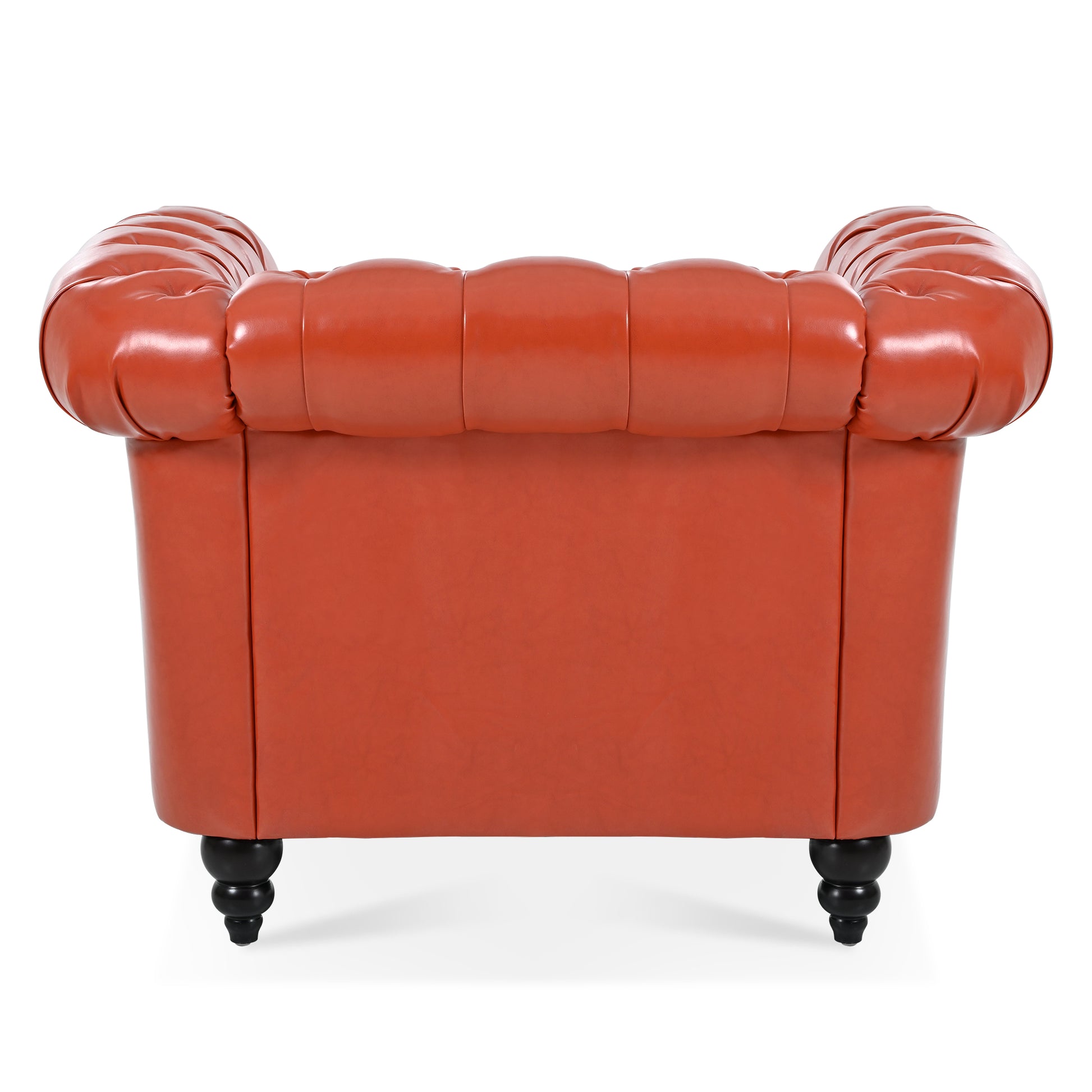 1 Seater Sofa For Living Room Orange Pu