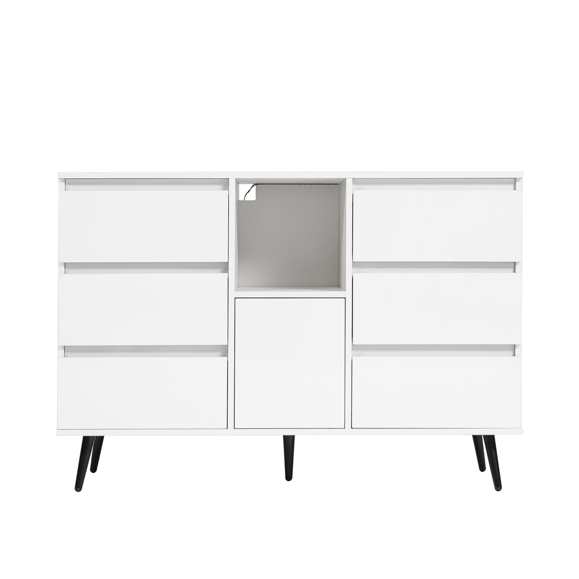 Living Room Sideboard Storage Cabinet White High Gloss With Led Light, Modern Kitchen Unit Cupboard Buffet Wooden Storage Display Cabinet White Mdf