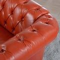 1 Seater Sofa For Living Room Orange Pu