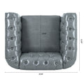 1 Seater Sofa For Living Room Gray Pu