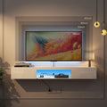 Floating Tv Stand Wall Mounted With 20 Color Leds,63