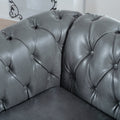 1 Seater Sofa For Living Room Gray Pu