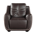 Genuine Leather Chair Brown Foam Leather