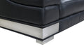 Top Grain Italian Leather Loveseat Black Foam Leather