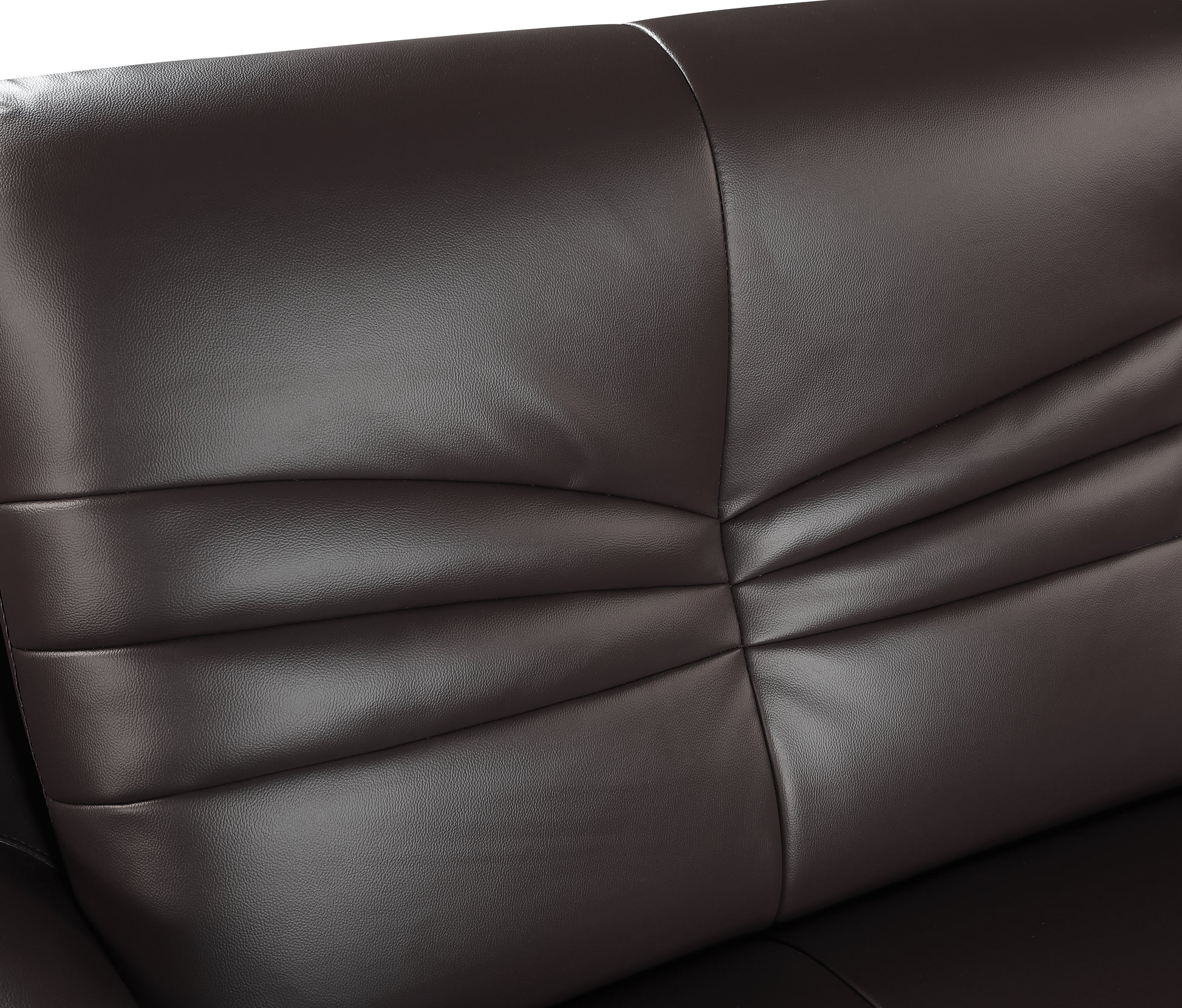 Genuine Leather Loveseat Brown Foam Leather