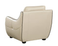 Genuine Leather Chair Beige Foam Leather