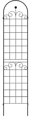 2 Pack Metal Garden Trellis For Climbing Plants Outdoor 86.7'' X 19.7'' Rustproof Plant Support Rose Trellis Netting Trellis Black Black Iron