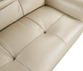 Genuine Leather Chair Beige Foam Leather