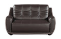 Genuine Leather Loveseat Brown Foam Leather