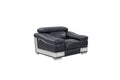 Top Grain Italian Leather Chair Black Foam Leather