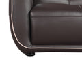 Genuine Leather Loveseat Brown Foam Leather