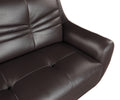 Genuine Leather Loveseat Brown Foam Leather