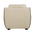 Genuine Leather Chair Beige Foam Leather