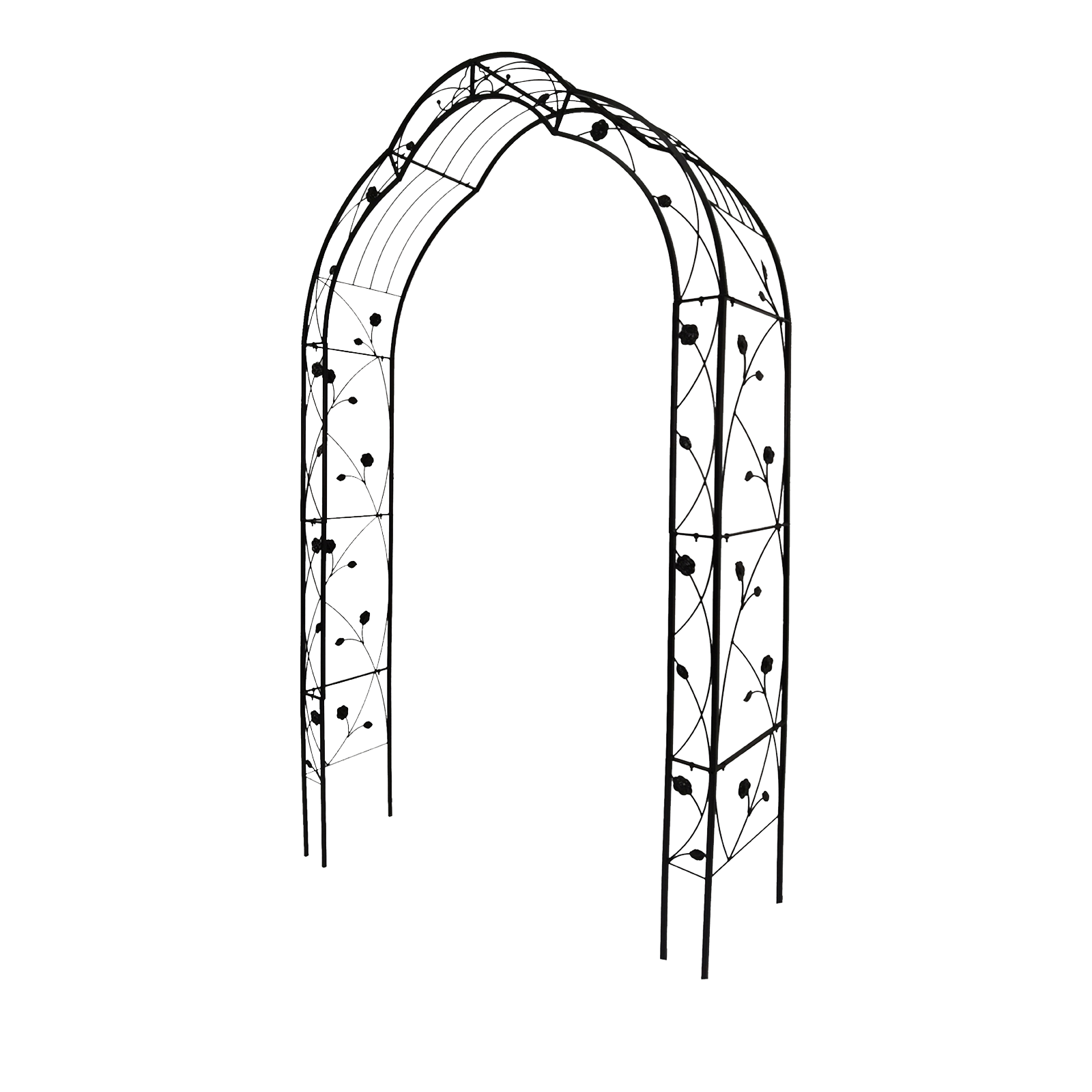 Metal Garden Arch Assemble Freely With 8 Styles Garden Arbor Trellis Climbing Plants Support Rose Arch Black Black Garden & Outdoor Iron