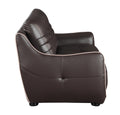 Genuine Leather Loveseat Brown Foam Leather