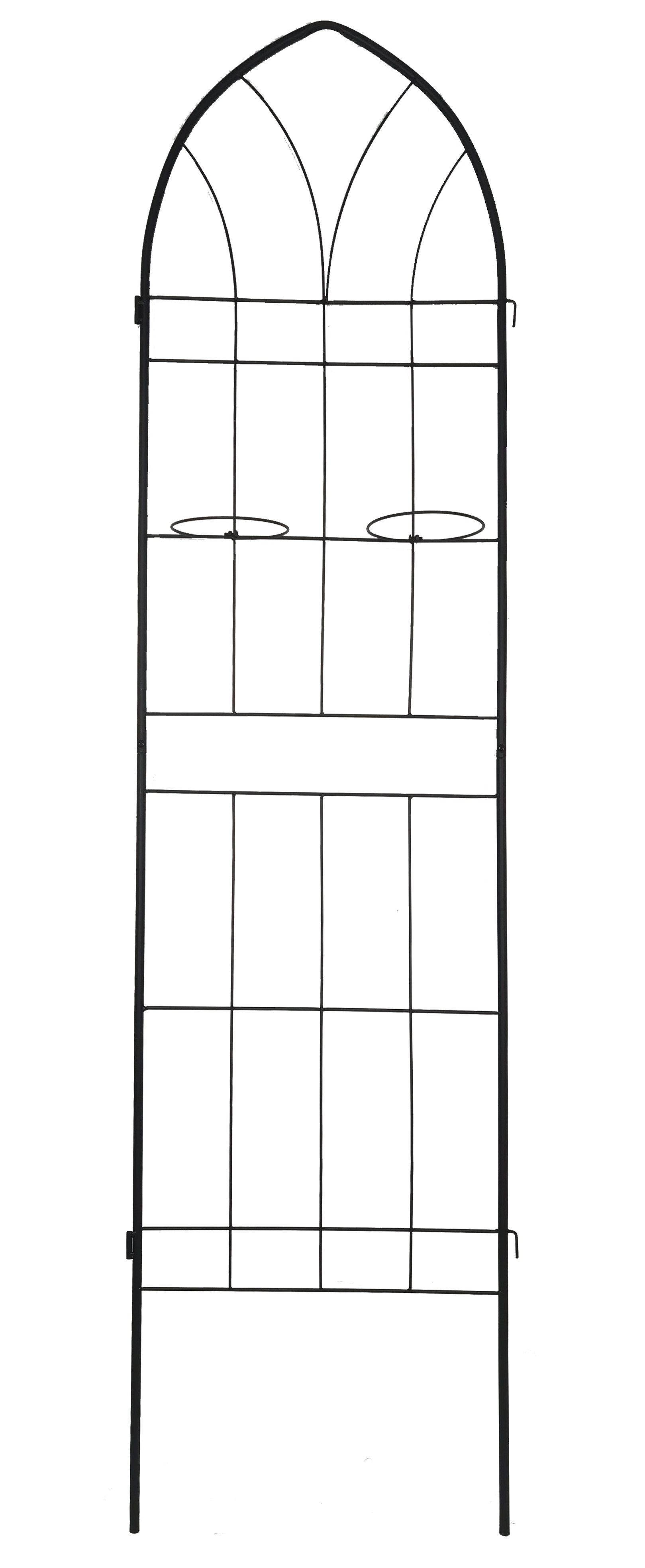 4 Pack Metal Garden Trellis 78.7" X 19.7" Rustproof Trellis For Climbing Plants Outdoor Flower Support Black Black Iron