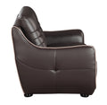 Genuine Leather Chair Brown Foam Leather