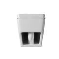 Multifunction U Shaped Smart Toilet Automatic Flush With Remote Control Foot Sensor Night Light White Abs