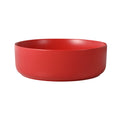 Ceramic Circular Vessel Bathroom Sink Art Sink Red Ceramic