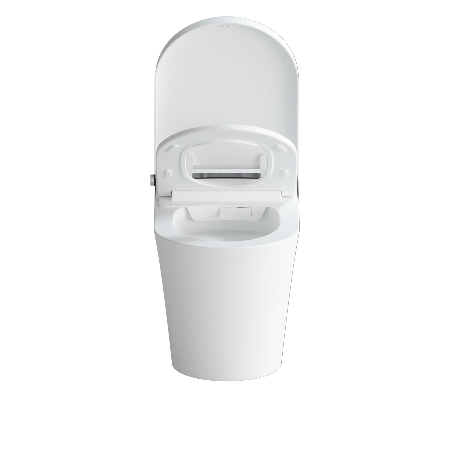 Multifunction U Shaped Smart Toilet Automatic Flush With Remote Control Foot Sensor Night Light White Abs