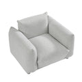 Fabric Accent Cotton Linen Chair Single Sofa 42