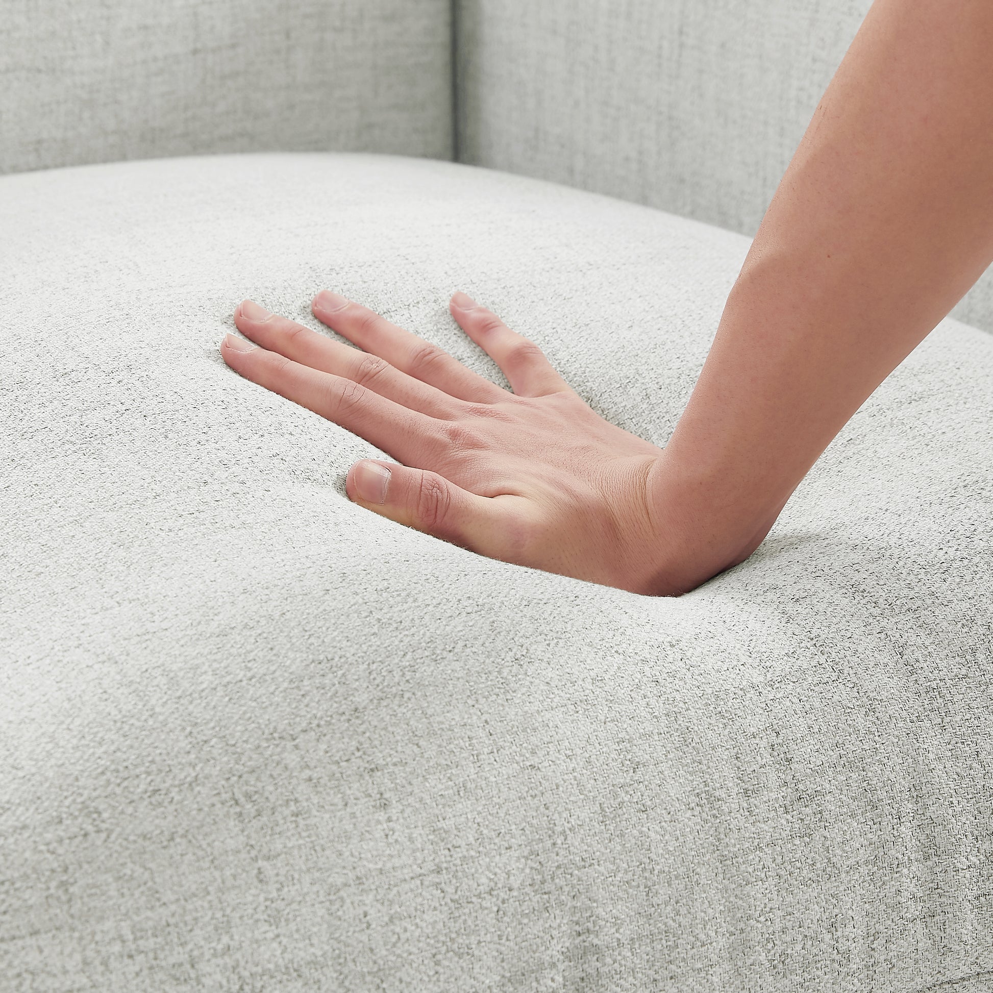 Fabric Accent Cotton Linen Chair Single Sofa 42"W Accent Chair For Bedroom Living Room Apartment, Light Grey Light Gray Cotton Linen 1 Seat