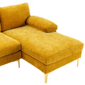 Coolmore Accent Sofa Living Room Sofa Sectional Sofa Mustard Yellow Polyester
