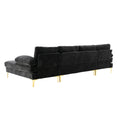 Coolmore Accent Sofa Living Room Sofa Sectional Sofa Black Polyester